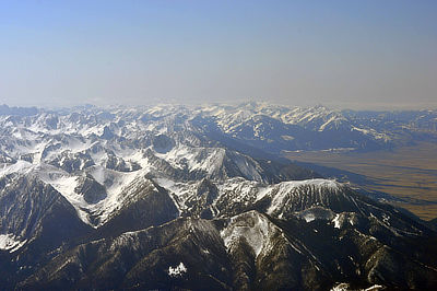 Figure 4.24: An aerial view of the Absaroka Range near Livingston, Montana.