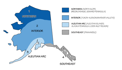 Figure 5.13: Common subdivisions of Alaska.