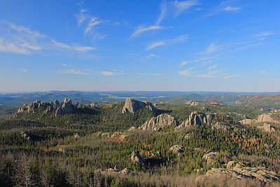 Figure 4.17: The Black Hills of South Dakota, as viewed from Harney Peak.