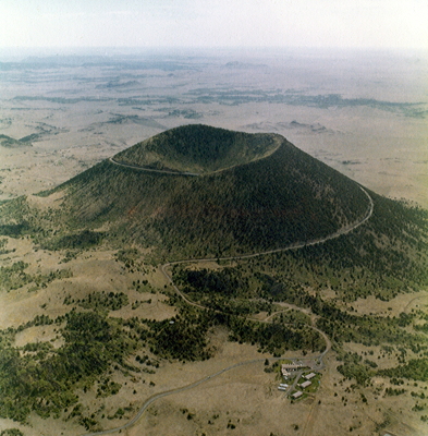 Figure 4.35: Capulin Mountain at Capulin Volcano National Monument, New Mexico. The volcanic field surrounding the monument contains more than 100 recognizable volcanoes.