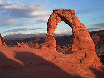 Figure 4.9: Delicate Arch, Arches National Park, Utah. The La Sal Mountains are visible in the background.