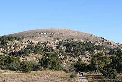 Figure 2.20: Enchanted Rock stretches across 260 hectares (640 acres) and rises approximately 130 meters (425 feet) above the surrounding landscape.