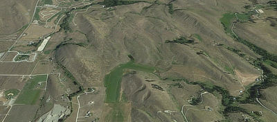 Figure 6.8: The Eureka Drumlin Field, near Eureka, Montana. These drumlins are arranged in a north-south orientation, indicating the direction of ice flow.