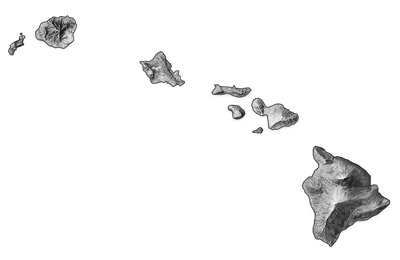 Figure 4.16: Digital relief map of Hawaiʻi.
