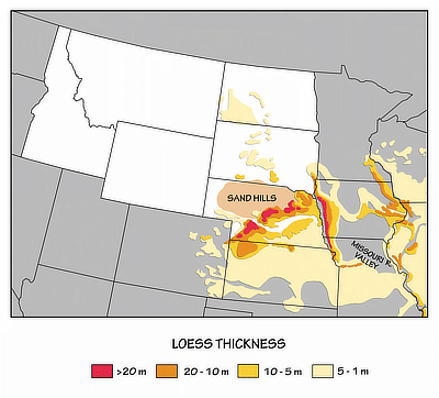 Figure 6.18: Loess deposits in Nebraska and surrounding states.