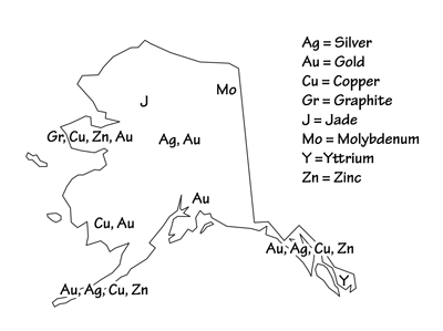 Figure 5.12: Mineral resources of Alaska.