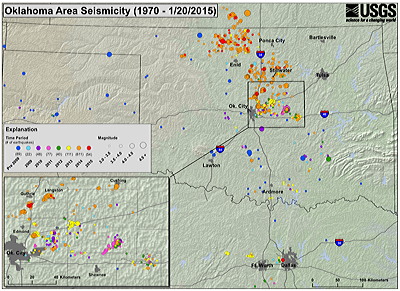 Figure 10.6: Seismic activity in Oklahoma.
