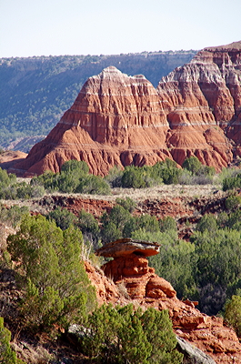 Figure 4.19: Striking sedimentary layers are exposed in the walls of Palo Duro Canyon.
