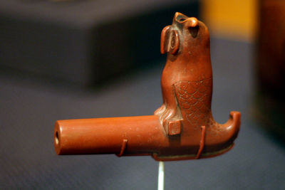 Figure 2.4: Native American pipe bowl, carved from pipestone into the shape of an owl.