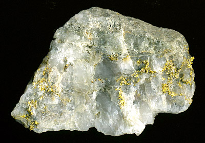 Figure 5.7: A sample from a quartz-gold vein mined near the Harvard Open Pit Mine in the Sierra Nevada foothills, California.
