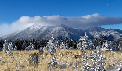 Figure 4.17: The San Francisco Peaks of north central Arizona are a remnant of San Francisco Mountain, a former stratovolcano that collapsed around 200,000 years ago.
