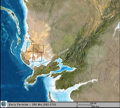 Figure 1.12: The early Permian, approximately 280 million years ago.