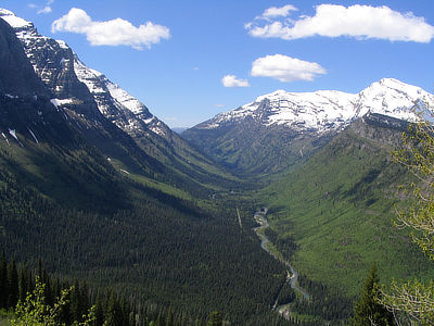 Figure 6.6: A glacially carved valley in Glacier National Park, Montana.