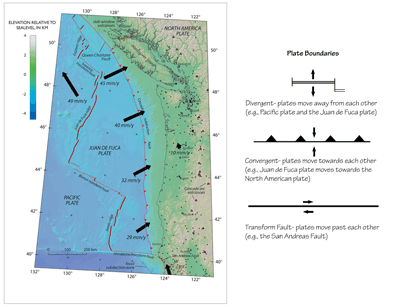 Figure 10.1: The general tectonic setting of the West Coast.