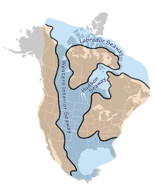 Figure 9.5: The Western Interior Seaway.