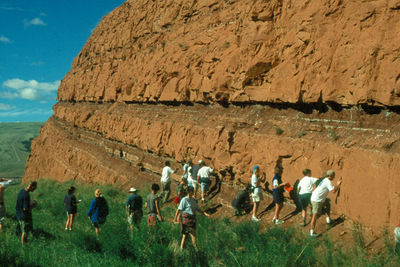 Figure 2.24: An outcrop of Triassic sandstone near Thermopolis, Wyoming.